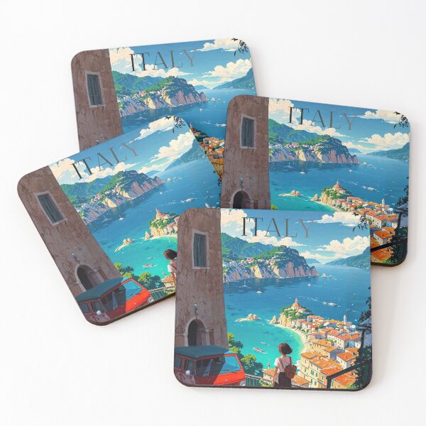 Item preview, Travel, Sunny Italy: Anime Coastal Escape designed and sold by Innova_Creations.