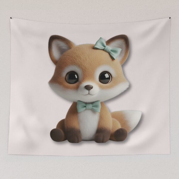 Item preview, Kiko the Elegant Fox Cub | Needle Felt Plushcore designed and sold by Velvet Studio | Sailguga.