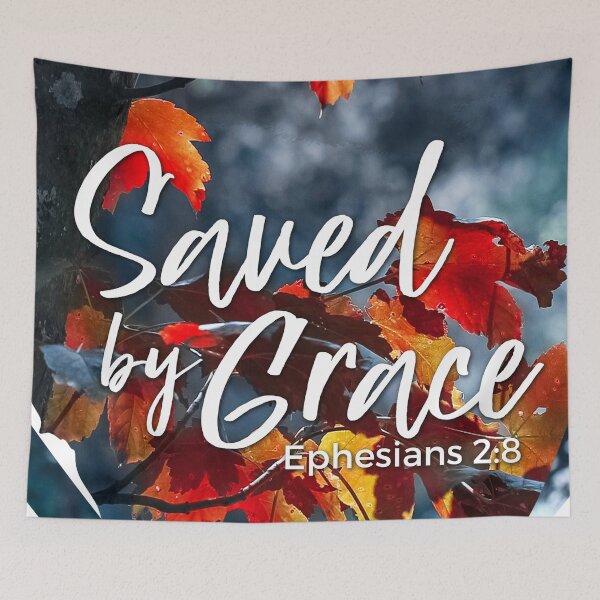 Item preview, Saved by Grace - Faith Alone Statement Christian T-shirt Ephesians 2:8 designed and sold by pinedamikeb.