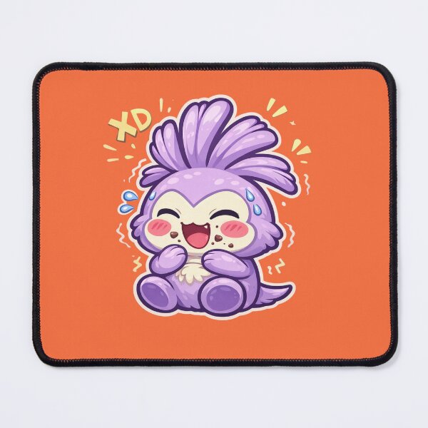Item preview, Funny Wobblet Sticker – Cute XD Laughing Mascot designed and sold by TroyTheTerrific.