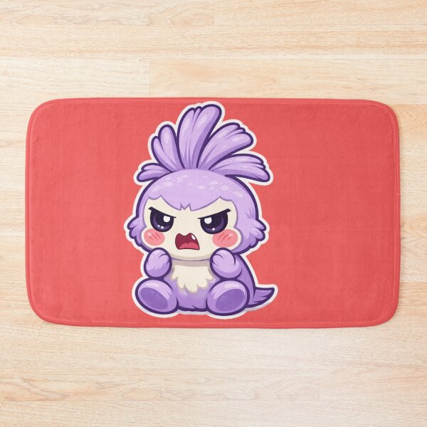 Item preview, Angry Wobblet Sticker – Cute Grumpy Purple Mascot designed and sold by TroyTheTerrific.