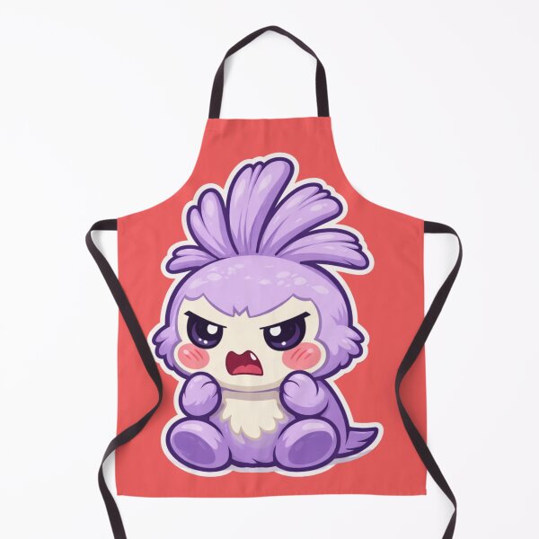 Item preview, Angry Wobblet Sticker – Cute Grumpy Purple Mascot designed and sold by TroyTheTerrific.