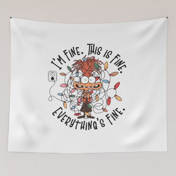 Item preview, Inside Out Anxiety Christmas Stress - I'm Fine Everything's Fine designed and sold by lojadpop.