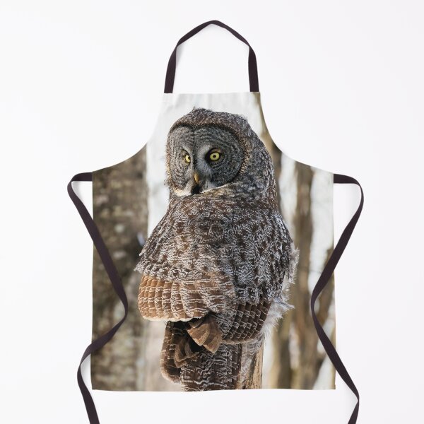 Item preview, Great Gray Owl on Natural Forest Perch designed and sold by locustgirl.