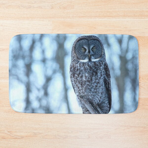 Item preview, Great Gray Owl Perched in Woodland Habitat designed and sold by locustgirl.