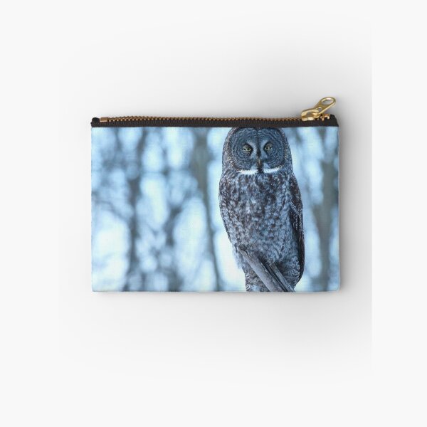 Item preview, Great Gray Owl Perched in Woodland Habitat designed and sold by locustgirl.