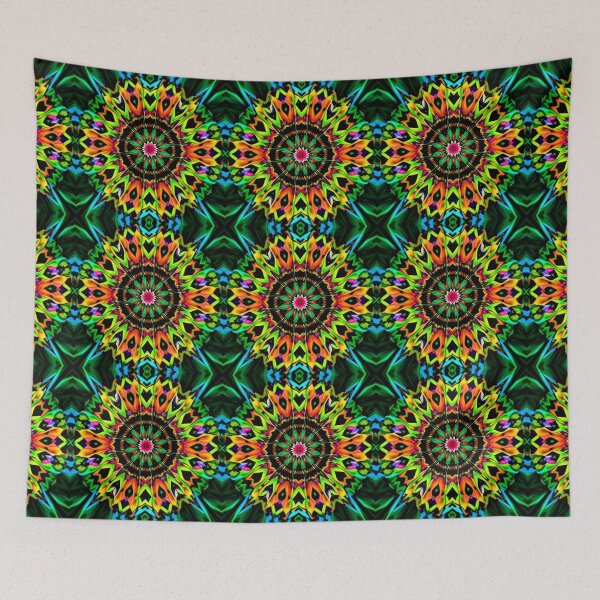 Item preview, Aesthetic Psychedelic Mandala Flame Pattern designed and sold by HLPsychDesigns.