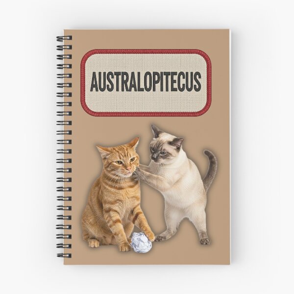 Item preview, AUSTRALOPITECUS – Prehistoric Word Cats Fighting Patch designed and sold by catastrocat.