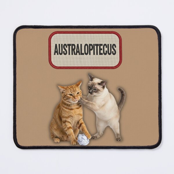 Item preview, AUSTRALOPITECUS – Prehistoric Word Cats Fighting Patch designed and sold by catastrocat.