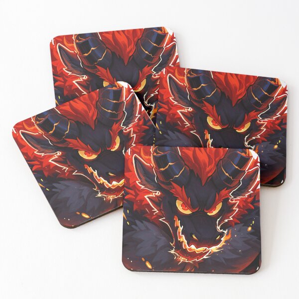 Item preview, Furious Black Fire Demon Roaring Portrait designed and sold by Finmm.