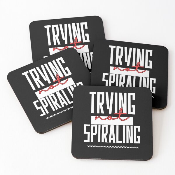 Item preview, Trying Not Spiraling — Funny Overwhelm Quote Typography classique t-shirt designed and sold by PrintMod.