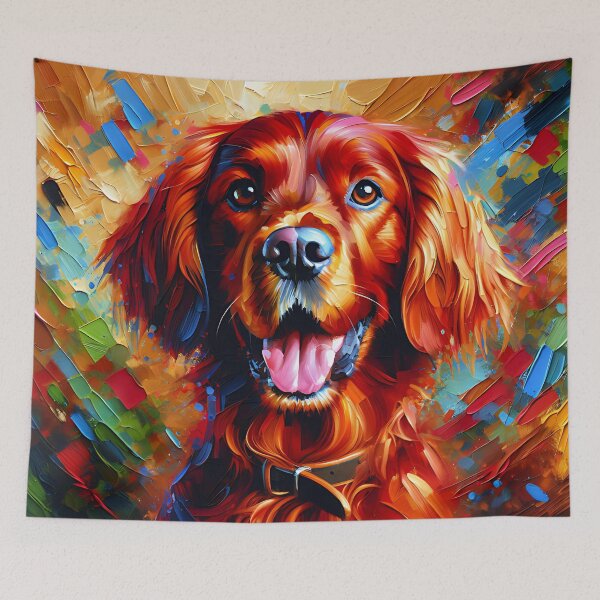 Item preview, Irish Setter Red Dog Acrylic Print Pet Portrait Dog Lovers designed and sold by Puppy Puzzles Plus.