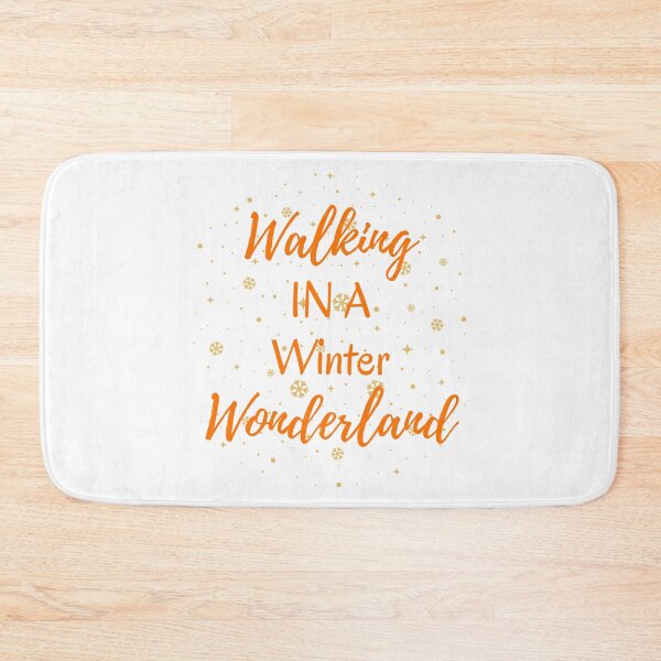 Item preview, Walking in a Winter Wonderland Bright Orange Quote designed and sold by Inkworksbyshery.