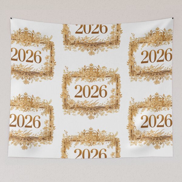 Item preview, Golden floral frame 2026  designed and sold by MendaciousMina.