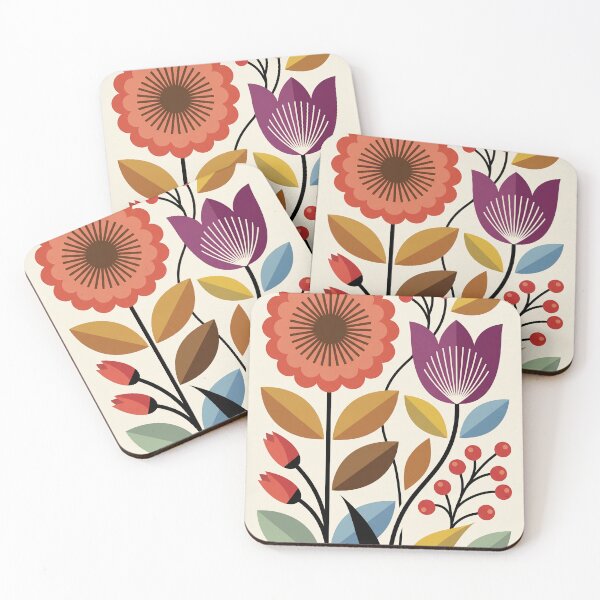 Aperçu de l'œuvre Affiche d'art populaire scandinave floral moderne du milieu du siècle créée et vendue par DenBox.