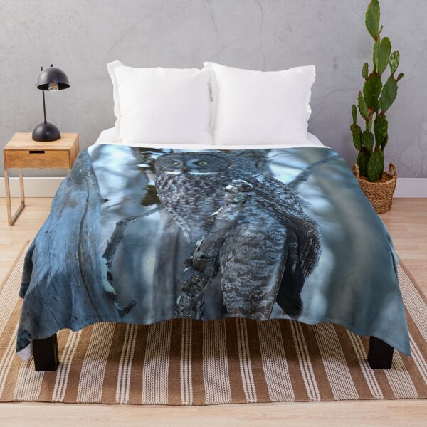 Item preview, Great Gray Owl Watching from the Woods designed and sold by locustgirl.