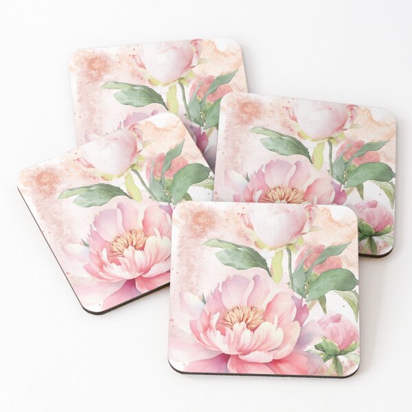 Item preview, Peonies on blush designed and sold by lchantellstudio.