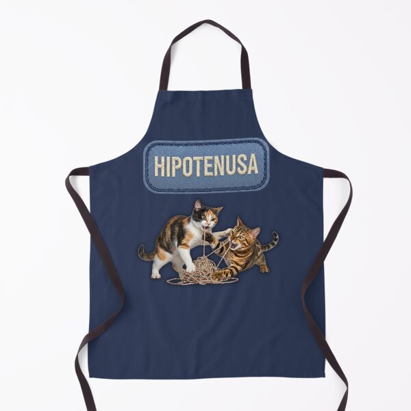 Item preview, HYPOTENUSE – Nerdy Absurd Cats Fighting (Patch Style) designed and sold by catastrocat.