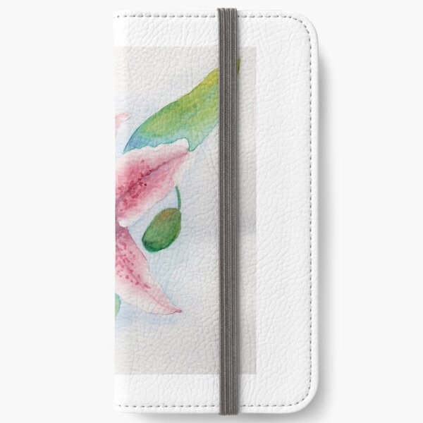 Pink Lily iPhone Wallet