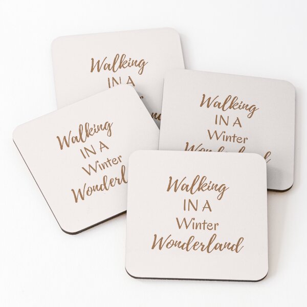 Item preview, Walking in a Winter Wonderland Brown Quote designed and sold by Inkworksbyshery.