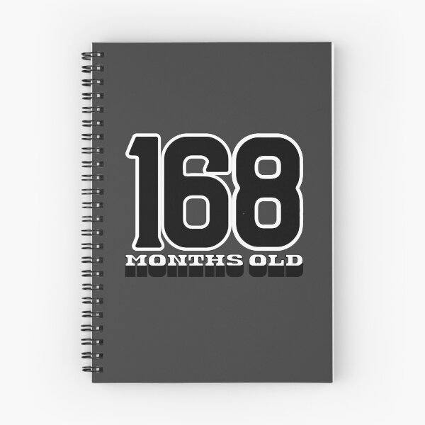 Item preview, 14 Years Old – 168 Months Old Typography Birthday designed and sold by downUnderInk.