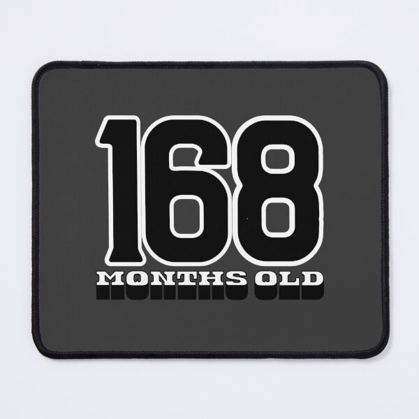 Item preview, 14 Years Old – 168 Months Old Typography Birthday designed and sold by downUnderInk.