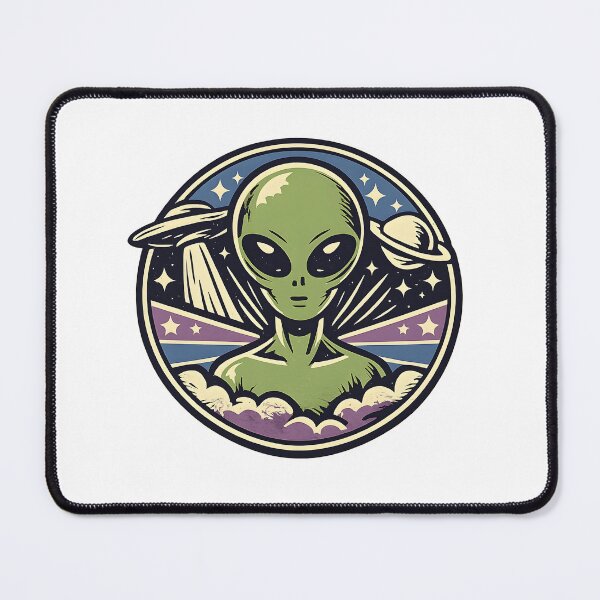 Item preview, Vintage Alien – Retro UFO Logo designed and sold by Dax Studio.
