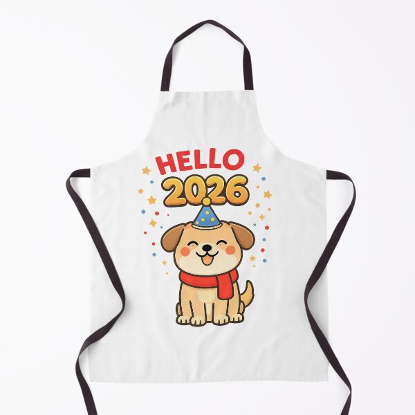 Item preview, Hello 2026 Cute Dog – Happy New Year Dog Illustration | Festive Pet Art designed and sold by StyleLap.