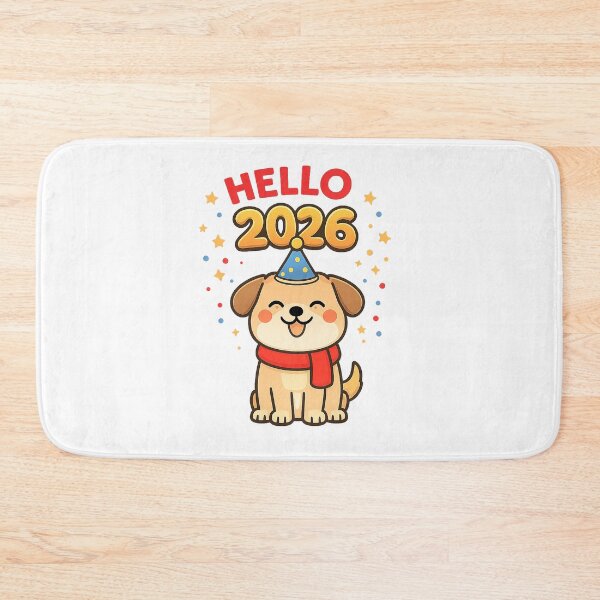 Item preview, Hello 2026 Cute Dog – Happy New Year Dog Illustration | Festive Pet Art designed and sold by StyleLap.
