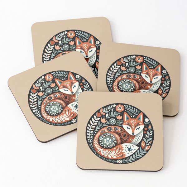 Item preview, Scandinavian Folk Art Fox designed and sold by Myra365Art.