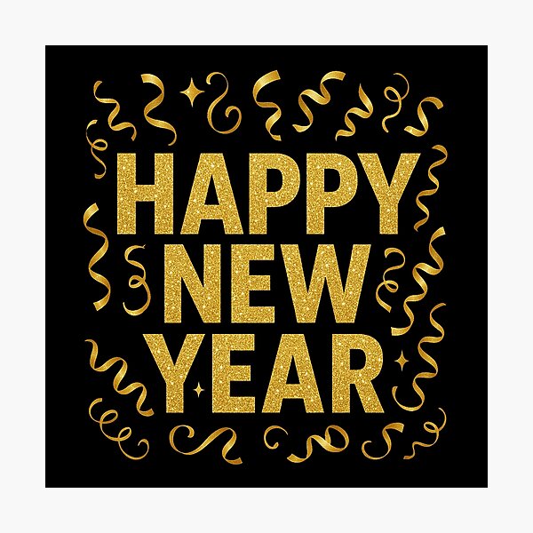Item preview, Glittery Happy New Year Celebration  designed and sold by PrintAtelier.