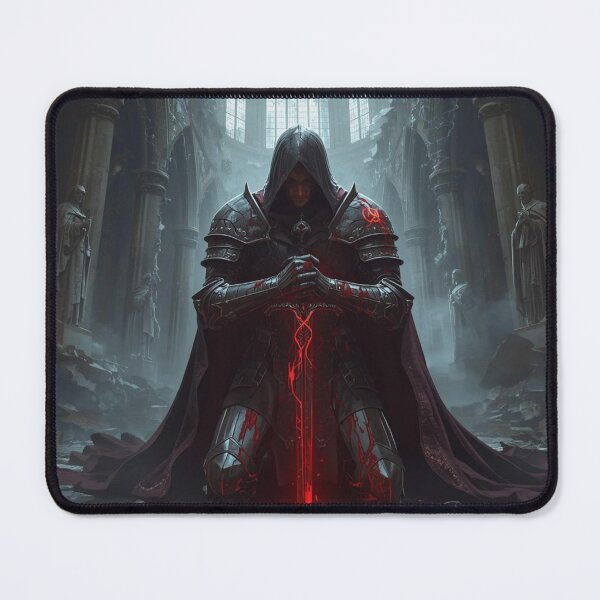 Item preview, Fallen Paladin of the Damned – Dark Fantasy Oathbreaker Knight Art designed and sold by Ferdopalec.