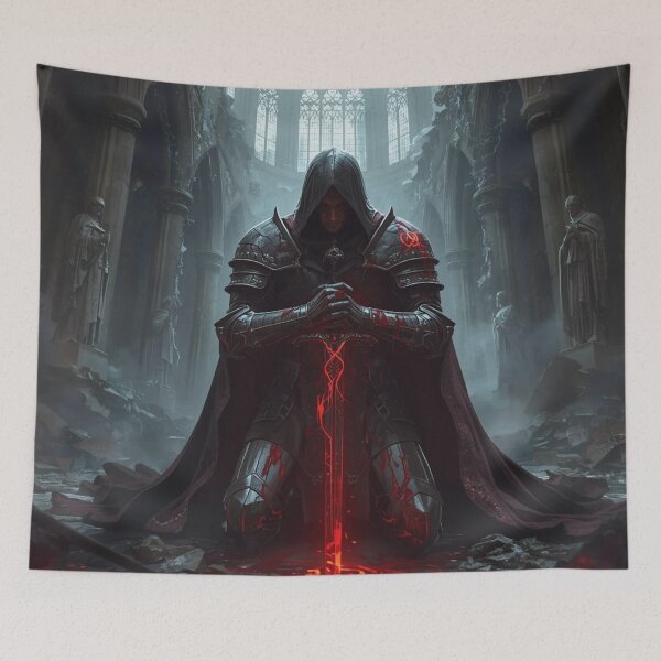 Item preview, Fallen Paladin of the Damned – Dark Fantasy Oathbreaker Knight Art designed and sold by Ferdopalec.