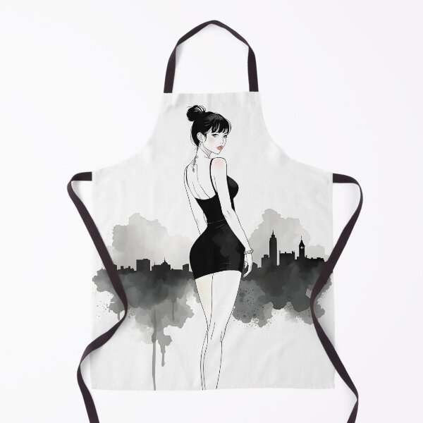 Item preview, K pop Anime girl Sumi-E Japanese Korean Ink Desing designed and sold by blacksealstudio.