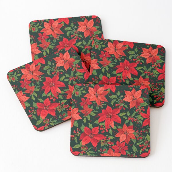 Item preview, Berries and Poinsettias Pattern designed and sold by shaang.