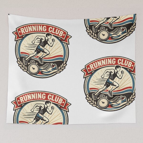 Item preview, Vintage Running – Retro Runner Logo designed and sold by Dax Studio.