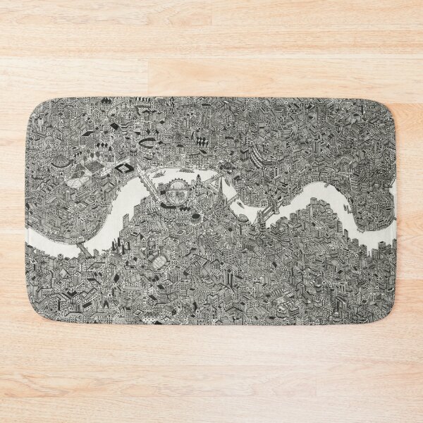 Item preview, London UK map print drawing designed and sold by oliver polanski.