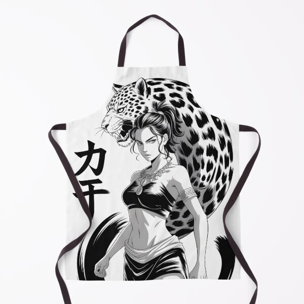Item preview, Jackal Anime girl warrior Japanese Korean Mythological Ink Sumi-E Desing designed and sold by blacksealstudio.
