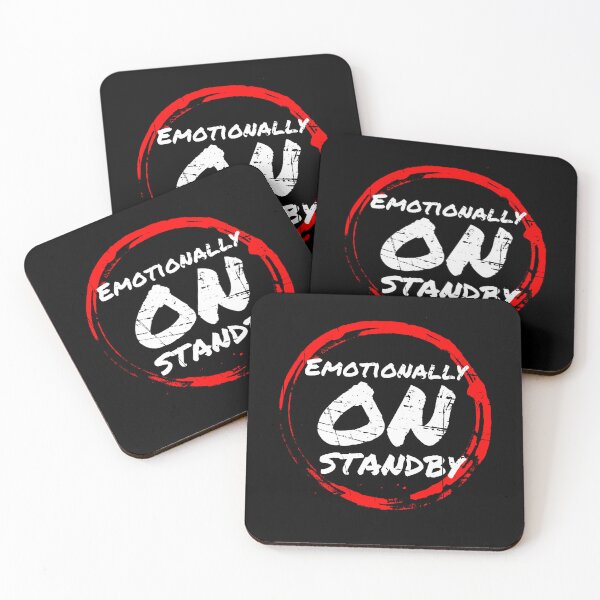 Item preview, Emotionally on Standby — Funny Low-Energy Mood Quote t-shirt designed and sold by PrintMod.