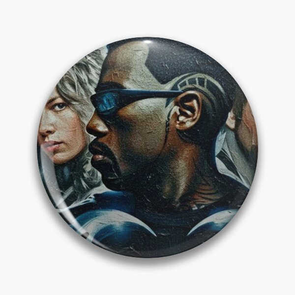 Item preview, Dark Hero Crossed Blades Sunglasses Art | Vampire Hunt Action Movie Painting | Blue Filter Team Portrait designed and sold by Art's Diner.