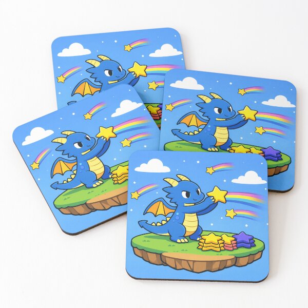 Item preview, Tiny Dragon Fixing Shooting Stars – Cute Cartoon Fantasy Dragon Art designed and sold by EpicDragons-.