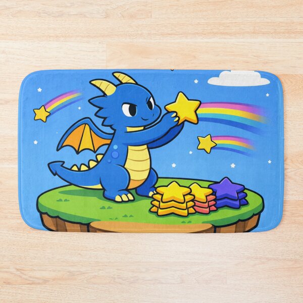 Item preview, Tiny Dragon Fixing Shooting Stars – Cute Cartoon Fantasy Dragon Art designed and sold by EpicDragons-.