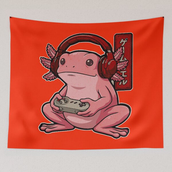 Artikelvorschau, Gamer Axolotl Japanische Gaming-Kunst entworfen und verkauft von zptees.
