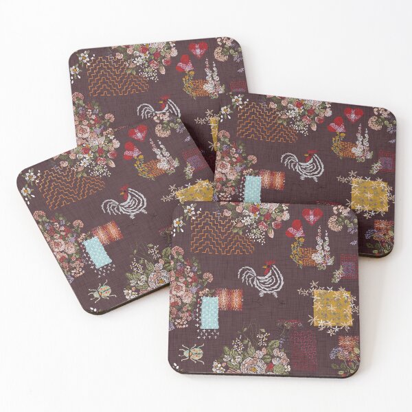 Item preview, Cottagecore Embroidery Visible Mending Masterpiece - Chocolate  designed and sold by LoveAlways-AEP.