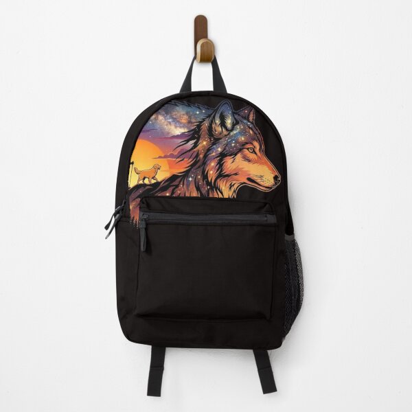 Item preview, Cosmic Wolf Hiking Adventure Art designed and sold by Innova_Creations.