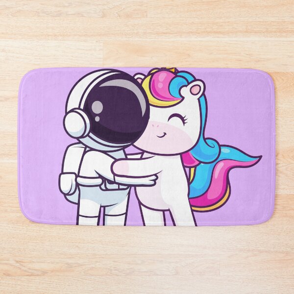 Item preview, Cute Astronaut Hugging Unicorn – Cartoon Vector Icon Illustration (Science & Animal Theme) designed and sold by hjian8219.