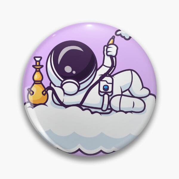 Item preview, Cute Astronaut Lying on Cloud with Hookah – Cartoon Vector Icon Illustration (Science & Technology Theme) designed and sold by hjian8219.