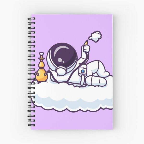 Item preview, Cute Astronaut Lying on Cloud with Hookah – Cartoon Vector Icon Illustration (Science & Technology Theme) designed and sold by hjian8219.