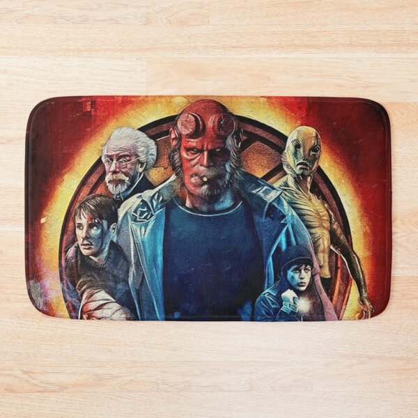 Item preview, Red Demon Hero Monster Cast Art | Glowing Circle Dark Fantasy Movie Painting | Fiery Red and Blue Action designed and sold by Art's Diner.