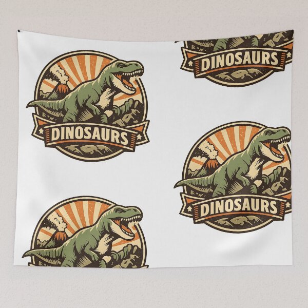 Item preview, Vintage Dinosaur – Retro Prehistoric Logo designed and sold by Dax Studio.